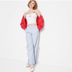 Women's High-Rise Side-Tie Relaxed Boxer Pants - Wild Fable L Loungewear NWT